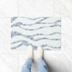 Felpudo Arte de rayado de zebra gris oscuro