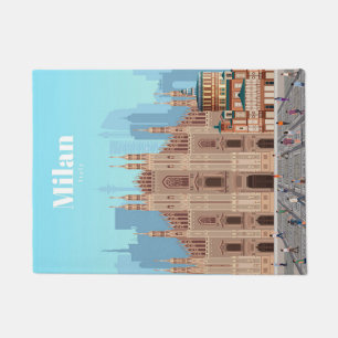 Felpudo Arte de viaje Viaja a Milán Italia