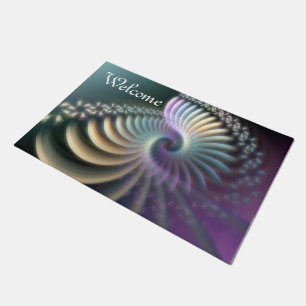 Felpudo Arte del fractal - ESPIRAL de la ENERGÍA SUAVE +