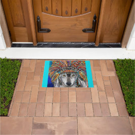 Felpudo Arte del Lobo Gris