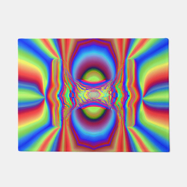 Felpudo Arte digital de intersección dimensional (Anverso)