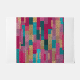 Felpudo Arte geométrico moderno Boho Multicolor