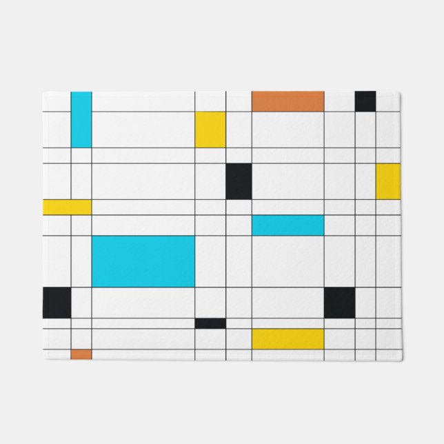 Felpudo Arte ilustracion colorido, fresco, moderno (Anverso)