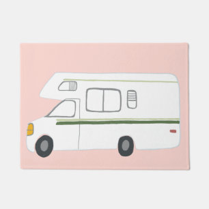 Felpudo Arte lindo de Motorhome del vintage del campista