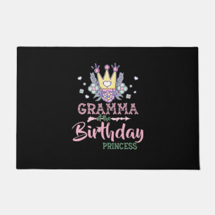 Felpudo Arte Madre Gramma De La Princesa De Cumpleaños X