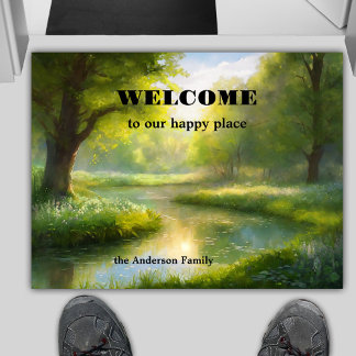Felpudo Arte paisajístico verde