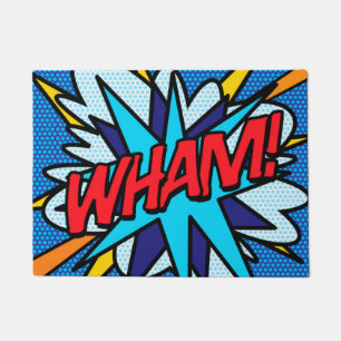 Felpudo Arte Pop de Cómic WHAM Superhéroe