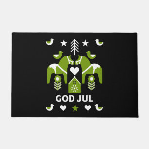 Felpudo Arte popular sueco de God Jul