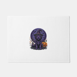 Felpudo Arte vectorial de perro bruja calabaza de Hallowee