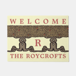 Felpudo Artes Y Artesanías Vintage Roycroft Fruit Tree Hed