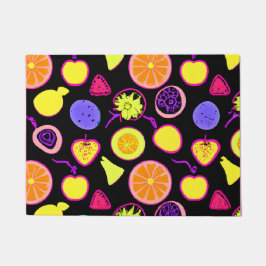 Felpudo Artesanía de Frutas Neón Vibrantes