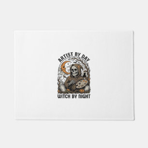 Felpudo Artista de Halloween Bruja Grabado Vintage Art Tee