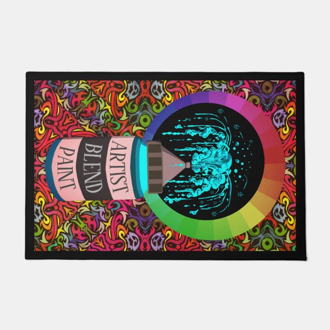 Felpudo Artista Mezcla Puerta de pintura/ Mat de trabajo (Anverso)