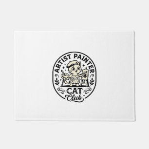 Felpudo Artista Pintor Gato Gato Divertido Gráfico - Artis