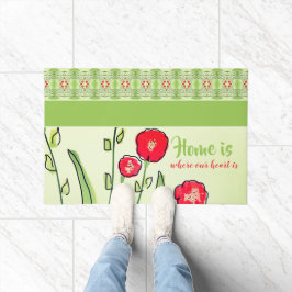 Felpudo Artsy Red Floral