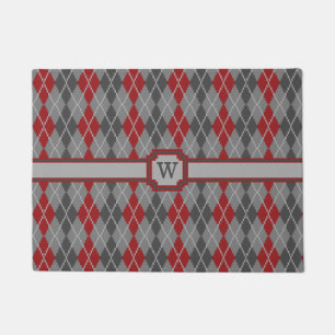 Felpudo Ashes and Embers Argyle Doormat