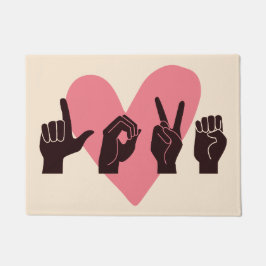 Felpudo ASL Love IV - El día de San Valentín