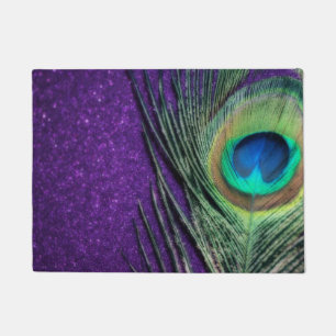 Felpudo Asombroso pavo real morado