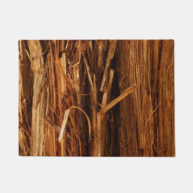 Felpudo Aspecto de la corteza de madera con textura de ced (Anverso)