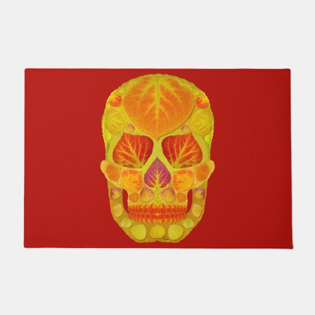 Felpudo Aspen Leaf Skull 13 (Anverso)