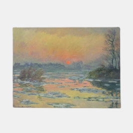 Felpudo Atardecer en el río Sena en invierno (Claude Monet