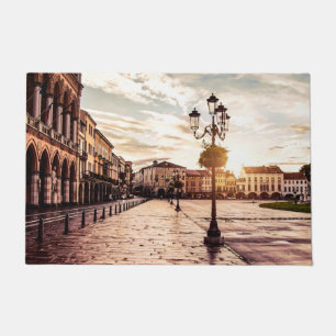 Felpudo Atardecer en la plaza de Padova en Italia