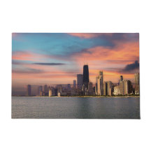Atardecer profundo sobre Chicago