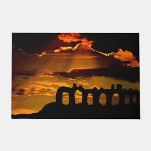 Felpudo Atardecer sobre la Alfombrilla de auto de las ruin