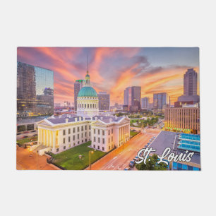 Felpudo Atardecer sobre St. Louis, Missouri, Estados Unido