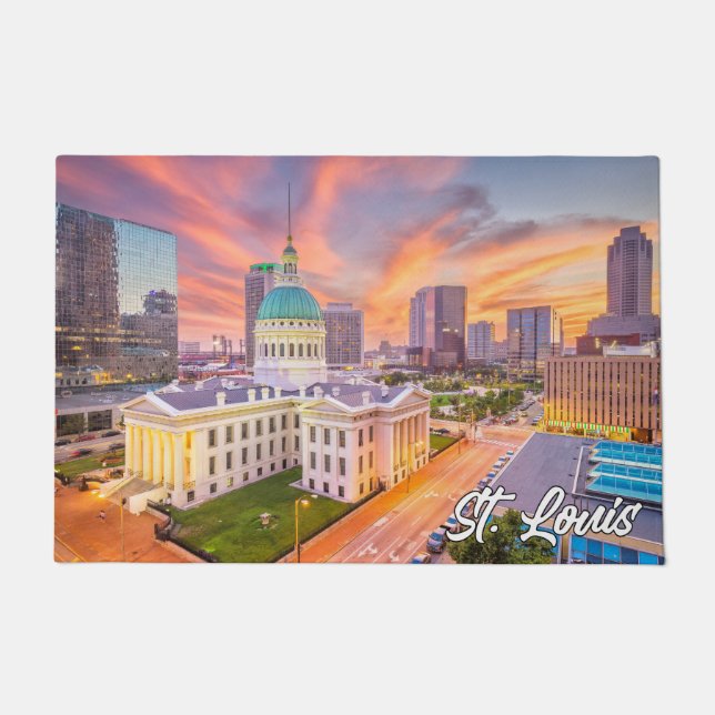 Felpudo Atardecer sobre St. Louis, Missouri, Estados Unido (Anverso)