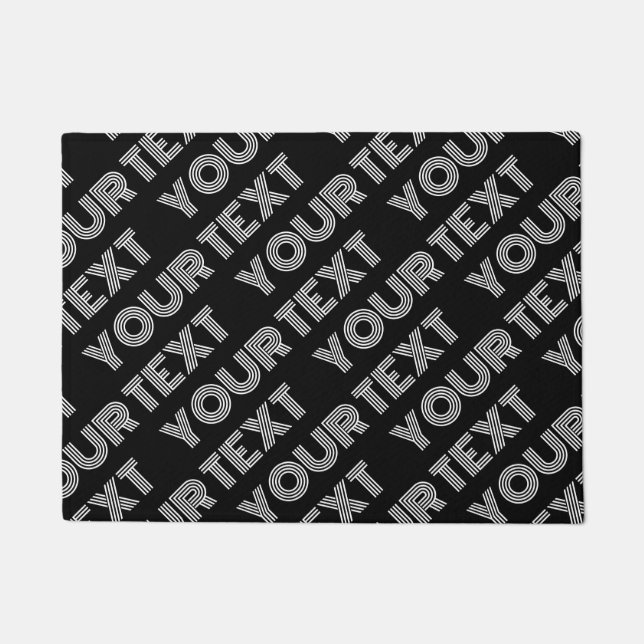 Felpudo Audaz Retro-moderno Nombre o patrón de palabra (Anverso)