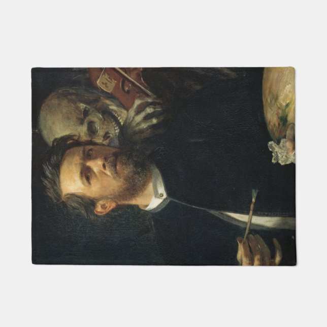 Felpudo Autoretrato con la muerte como ladrón (de Böcklin) (Anverso)