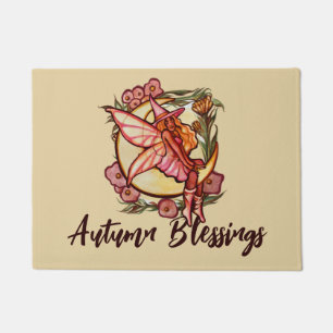 Felpudo Autumn Moon Fairy Witch Fall Fairies