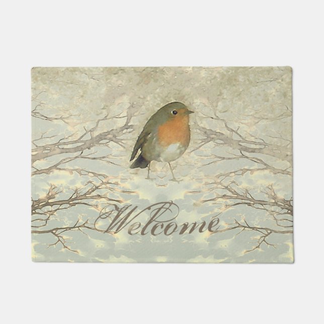 Felpudo AUTUMN ROBIN Fall Brands (Anverso)