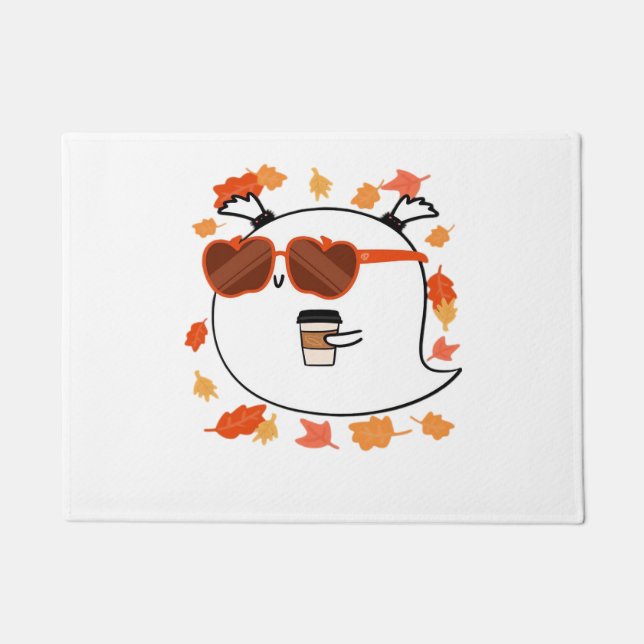 Felpudo Autumn Vibes Cute Ghost Classic T-Shirt (Anverso)