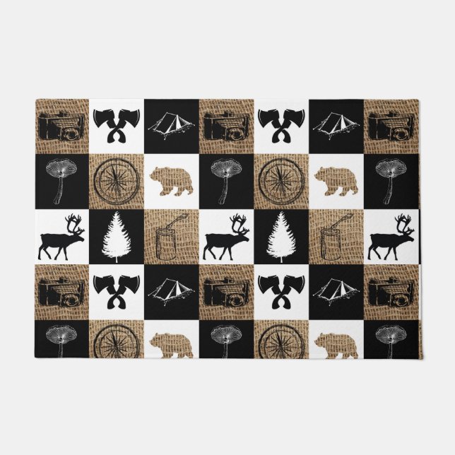 Felpudo Aventura rural de camping al aire libre (Anverso)