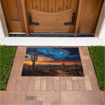 Aves cortadas en el paisaje del desierto en el sur