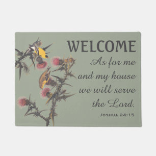 Felpudo Aves de Goldfinch y Doormat Verse