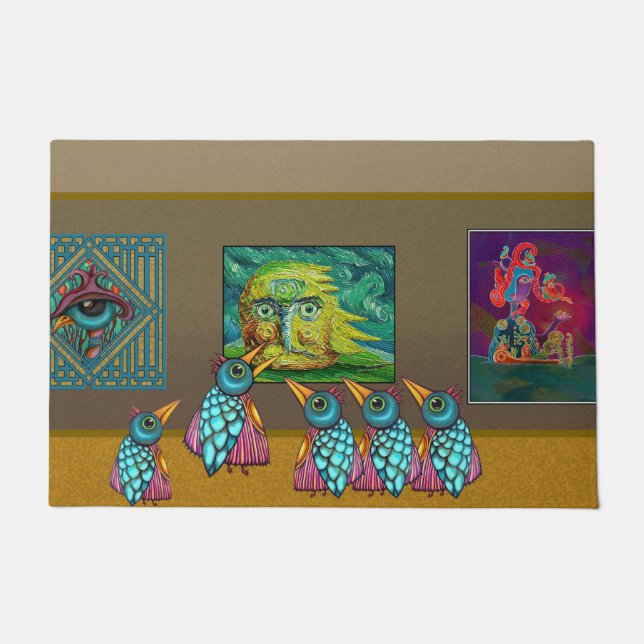 Felpudo Aves en la Galería (Anverso)