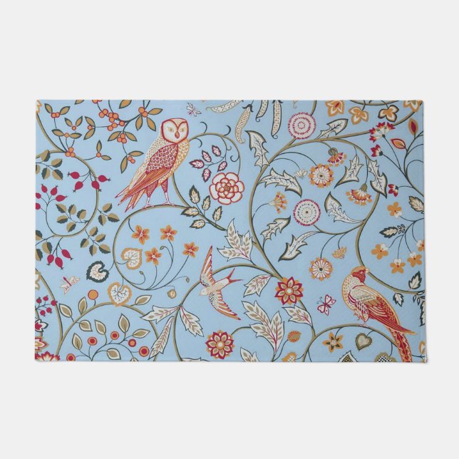 Felpudo Aves y flores, William Morris (Anverso)