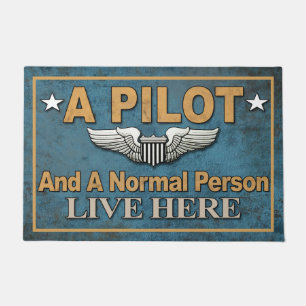 Felpudo Avión Lover Doormat, Regalo Para El Amante Piloto