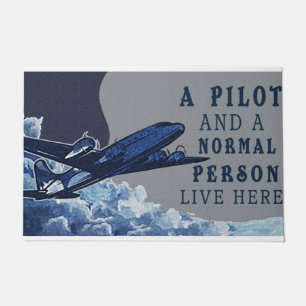 Felpudo Avión Lover Doormat, Regalo Para El Amante Piloto