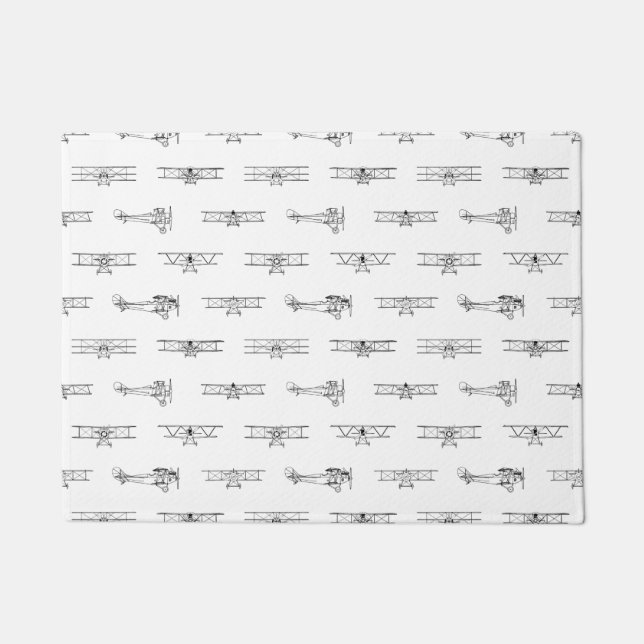 Felpudo Aviones de época PERSONALIZADO temática de aviació (Anverso)