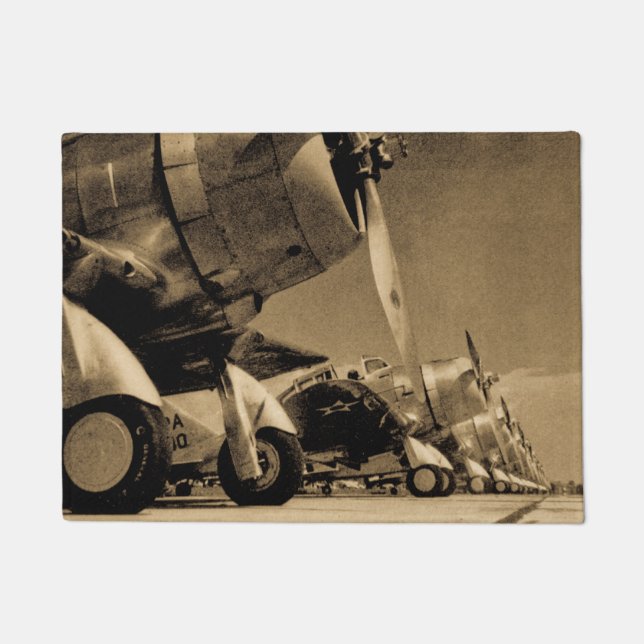 Felpudo Aviones impávidos del bombardero del SBD de (Anverso)
