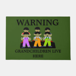 Felpudo Aviso a los nietos de vivir aquí