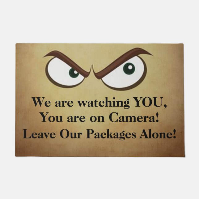 Felpudo Aviso Pirata Dellivery Porch de paquete! (Anverso)