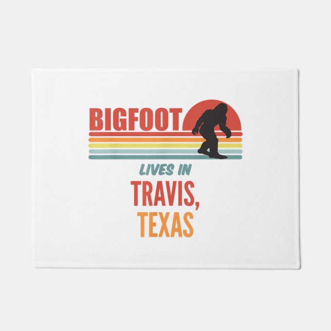 Felpudo Avistamiento de Bigfoot en Travis Texas  (Anverso)