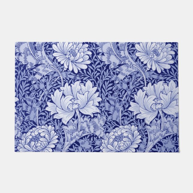 Felpudo Azul crisantemo, William Morris (Anverso)