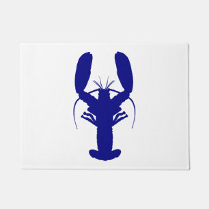Felpudo Azul De La Armada En Lobster Blanco De La Decoraci