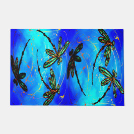 Felpudo Azul de vuelo de libélula